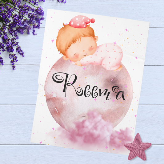 personalized name baby swaddle blanket