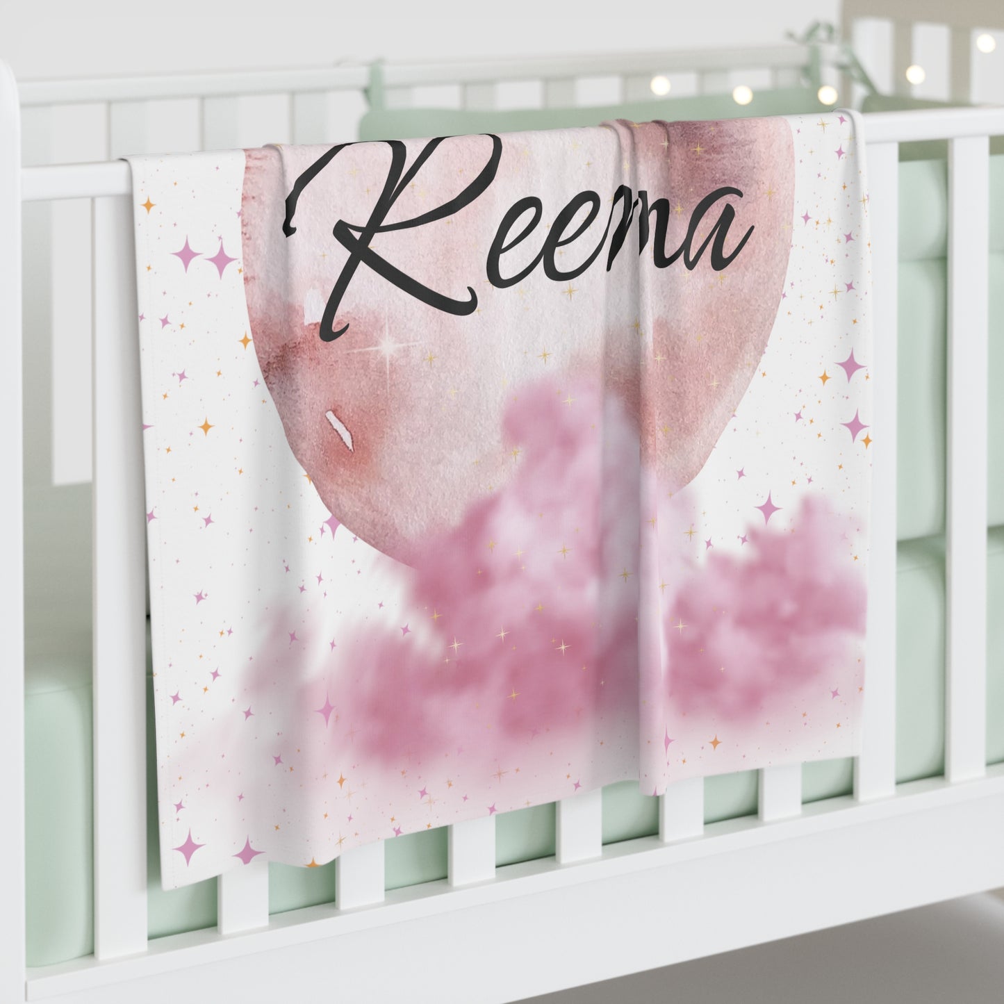 Custom Name Baby Girl  Swaddle Blanket