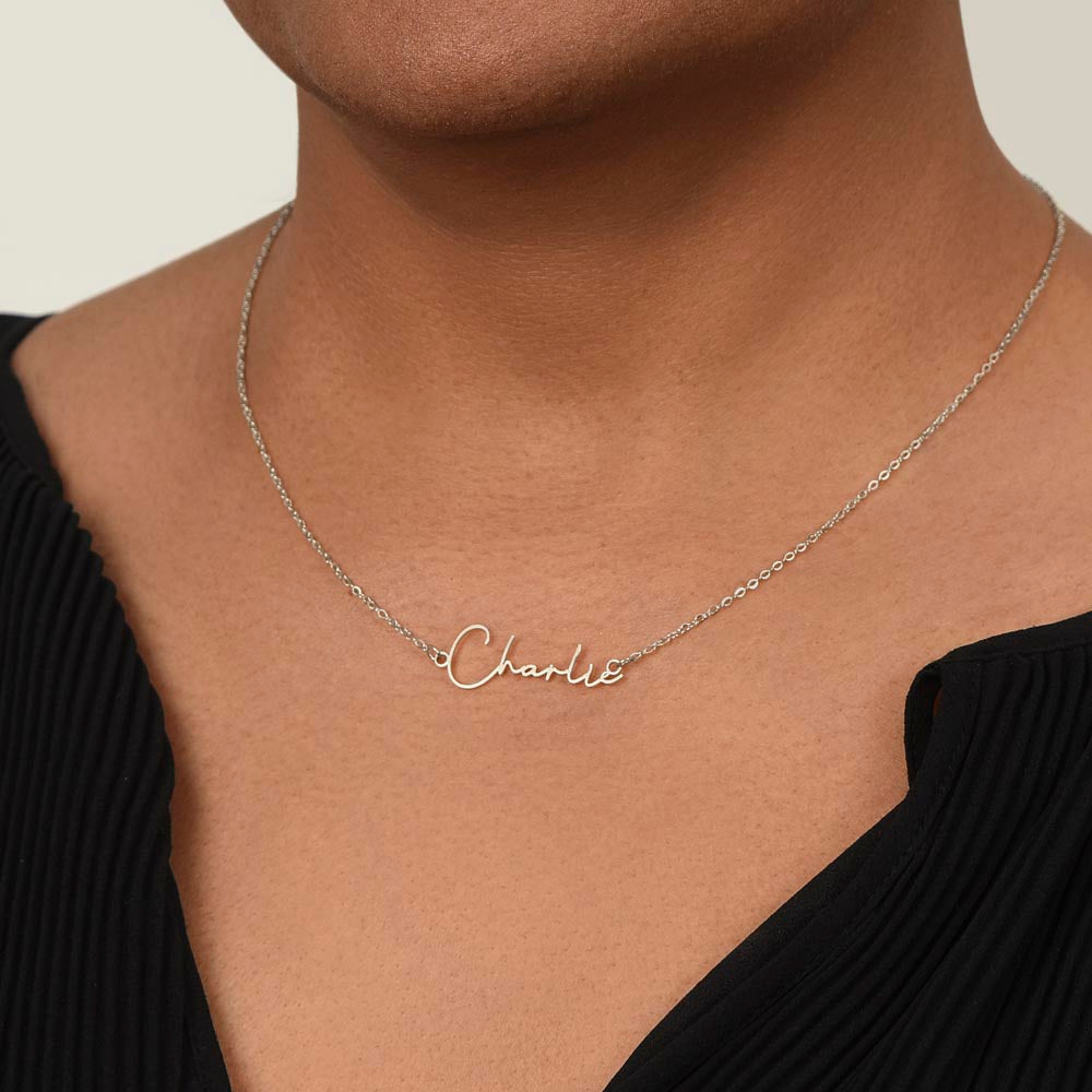 Personalized Signature Name Necklace - luxuryblueprints -Jewelry