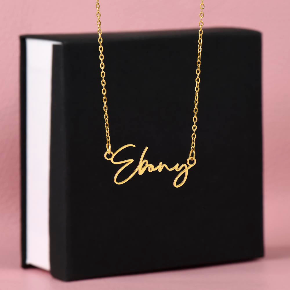 Personalized Signature Name gold Necklace