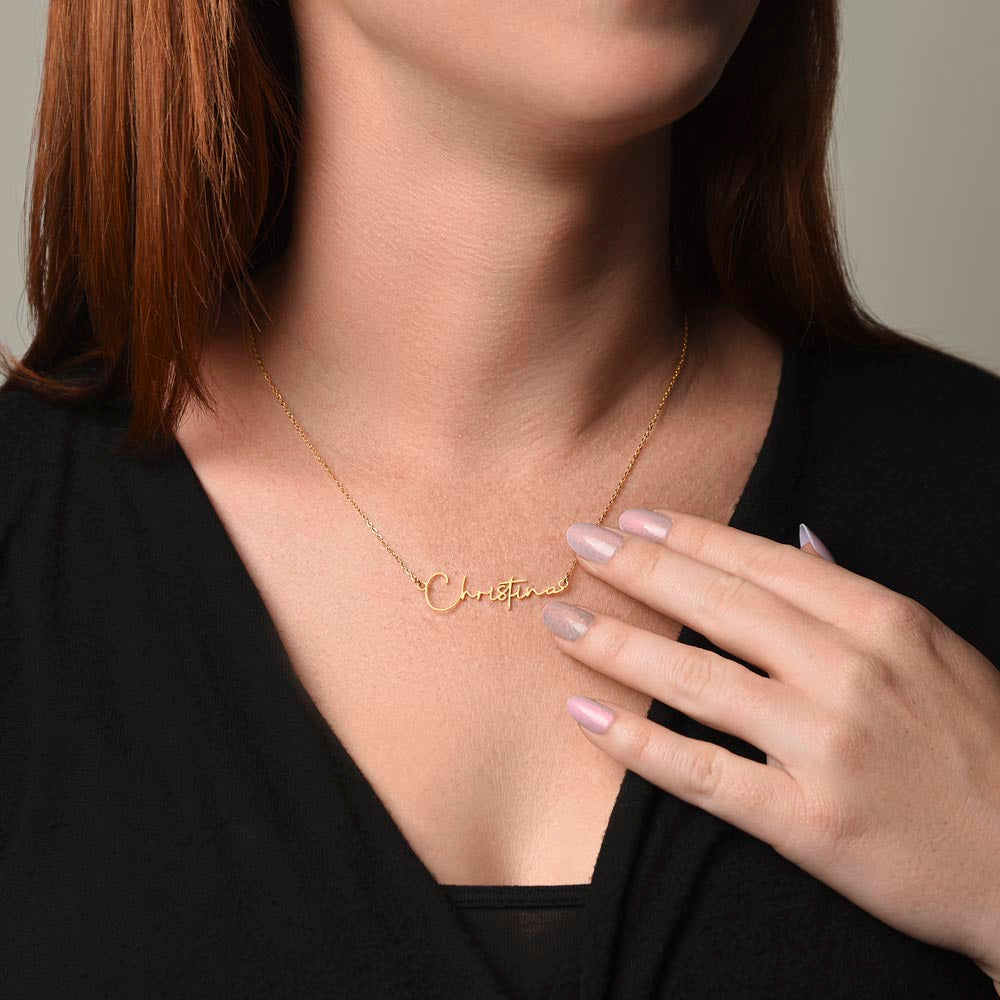 Personalized Signature Name Necklace - luxuryblueprints -Jewelry