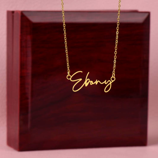 Personalized Signature Name gold Necklace