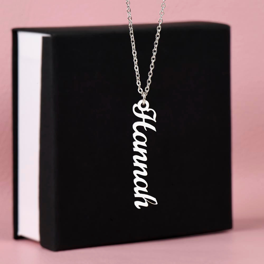 Personalized Vertical Name Necklace - luxuryblueprints -Jewelry