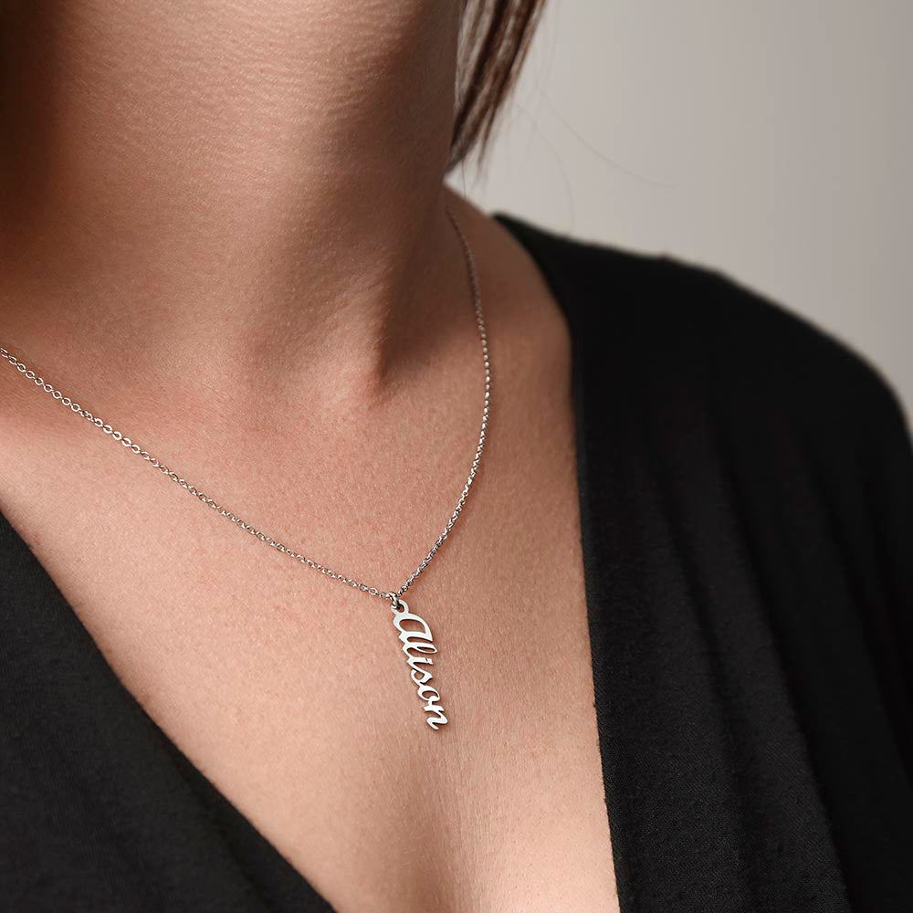 Personalized Vertical Name Necklace - luxuryblueprints -Jewelry