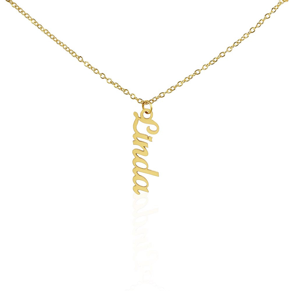 Personalized Vertical Name Necklace - luxuryblueprints -Jewelry