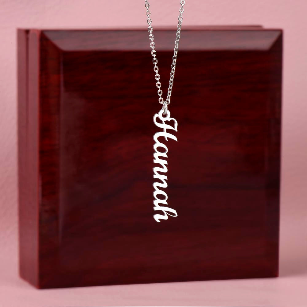 Personalized Vertical Name Necklace - luxuryblueprints -Jewelry