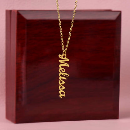 Personalized Vertical Name Necklace - luxuryblueprints -Jewelry